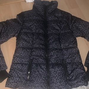 Leopard print snow jacket